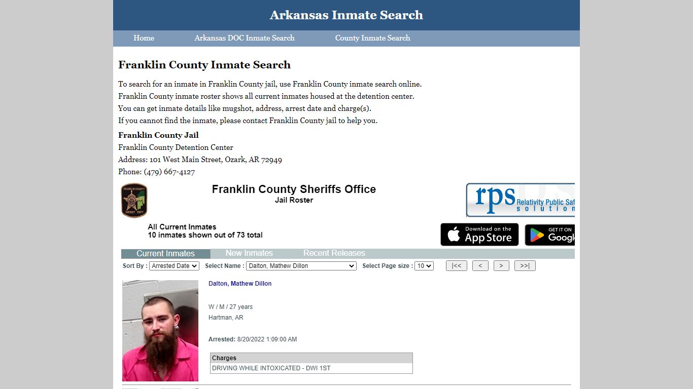 Franklin County Inmate Search